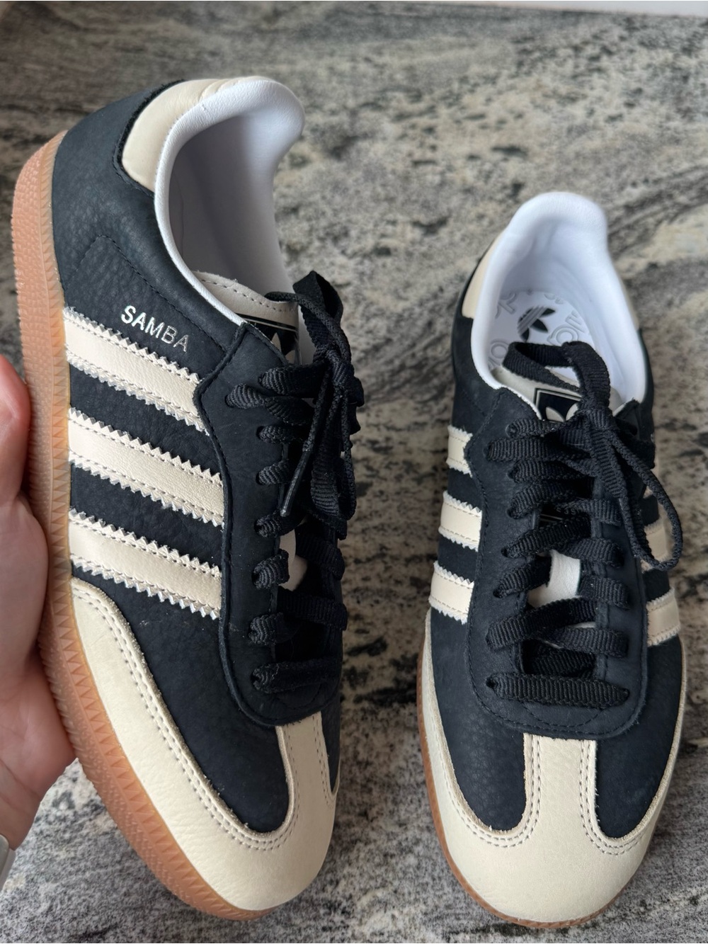 Adidas Samba OG in Core Black/Wonder White. Size 8. EUC